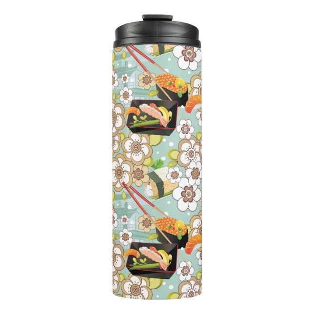 Japanese Food: Sushi Pattern 4 Thermal Tumbler (Front)
