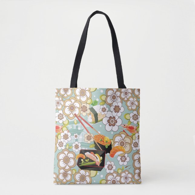 Japanese Food: Sushi Pattern 4 Tote Bag (Front)
