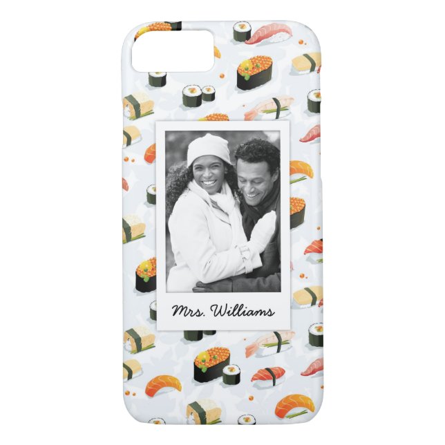 Japanese Food | Sushi Pattern | Add Your Photo Case-Mate iPhone Case (Back)