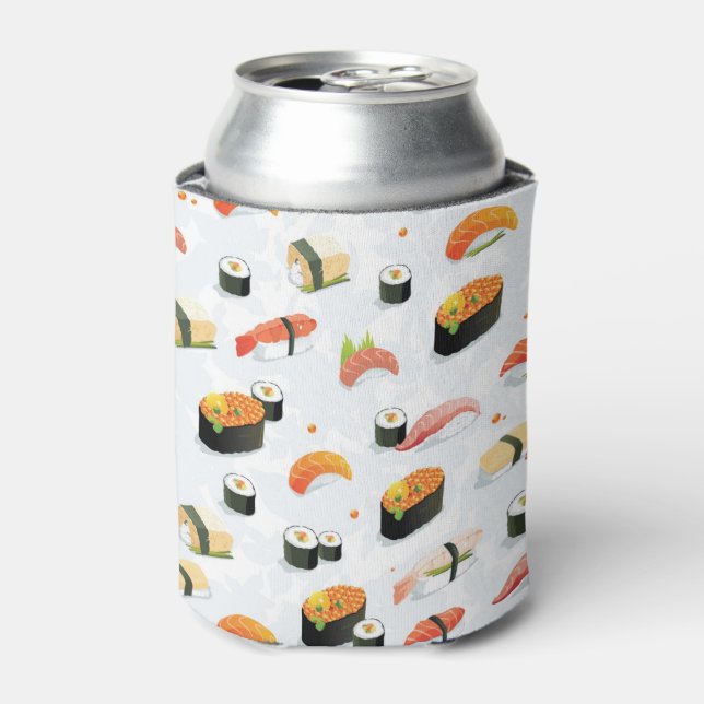 Japanese Food: Sushi Pattern Can Cooler (Can Front)