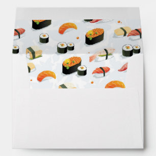 Japanese Food: Sushi Pattern Envelopes