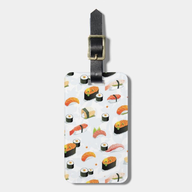 Japanese Food: Sushi Pattern Luggage Tag (Front Vertical)