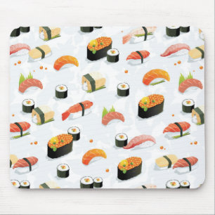Japanese Food: Sushi Pattern Mouse Mat