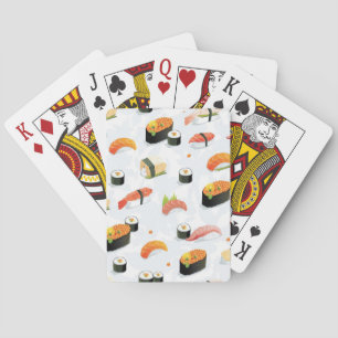 Japanese Food: Sushi Pattern Playing Cards