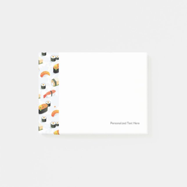Japanese Food: Sushi Pattern Post-it Notes (Front)