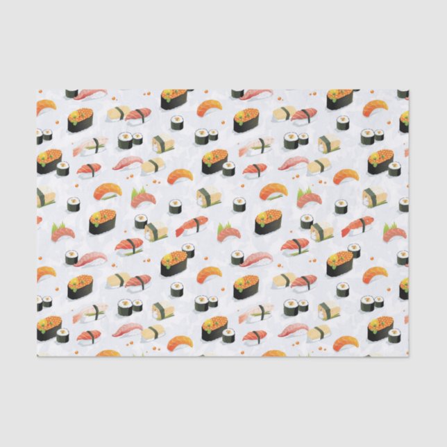 Japanese Food: Sushi Pattern Tissue Paper (Front)