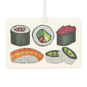 Japanese Food Sushi Roll Tuna Rolls Foodie Gift Car Air Freshener