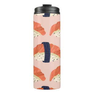 Japanese Food Sushi Seamless Illustration Thermal Tumbler