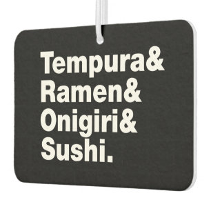 Japanese Foods Tempura & Ramen & Onigiri & Sushi.  Car Air Freshener