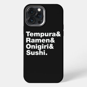 Japanese Foods Tempura & Ramen & Onigiri & Sushi. iPhone 13 Pro Max Case