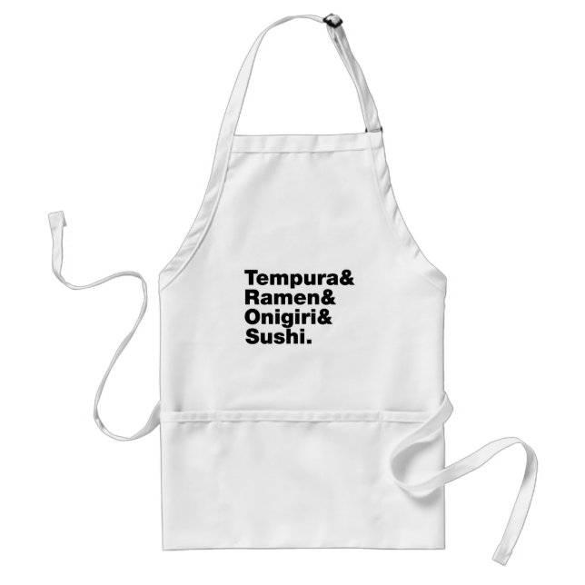 Japanese Foods Tempura & Ramen & Onigiri & Sushi. Standard Apron (Front)