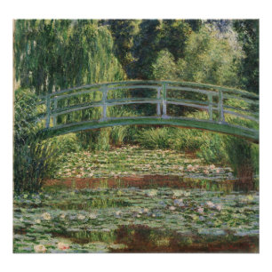 Japanese Footbridge and Water Lily Pool by Monet Photo Print