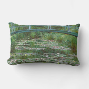 Japanese Footbridge Claude Monet French Art Lumbar Cushion