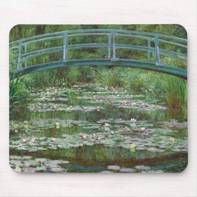 Japanese Footbridge Claude Monet French Art Mouse Mat (Front)