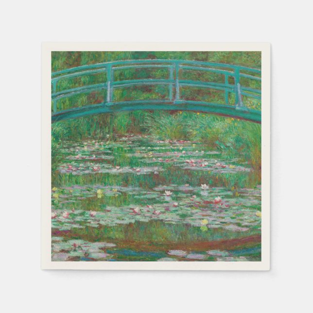 Japanese Footbridge Claude Monet Impressionist Napkin (Front)