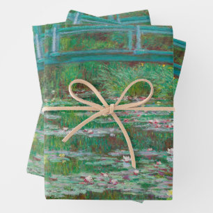 Japanese Footbridge Claude Monet Impressionist Wrapping Paper Sheet