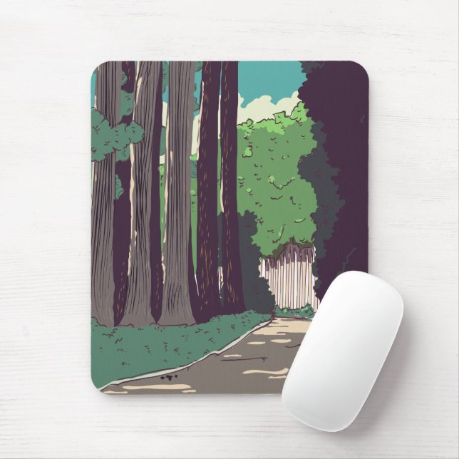 Japanese Forest Mouse Mat (With Mouse)