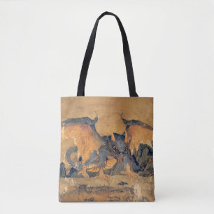 Japanese Four Eyed Tengu Tote Bag
