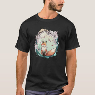 Japanese Fox Butterfly Cherry Blossom 1 T-Shirt