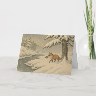 Japanese Fox - Christmas Card