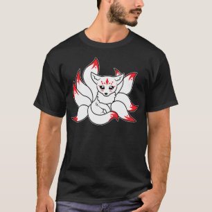 Japanese Fox Cute Funny Kitsune Kami Anime Kawaii T-Shirt