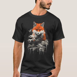 Japanese Fox Japanese Art Kitsune Ukiyoe Japan Lov T-Shirt