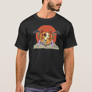 Japanese Fox Kitsune Mask Aesthetic Japanese Fox T-Shirt