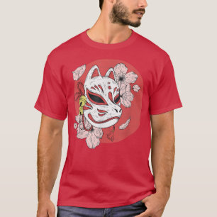 Japanese Fox Mask Aesthetic Kitsune Inari Anime On T-Shirt