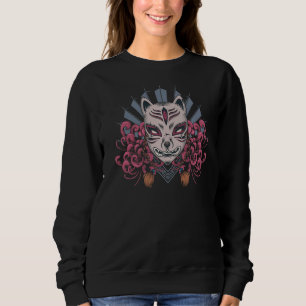 Japanese Fox Mask Kitsune Tattoo Art Shinto Sweatshirt