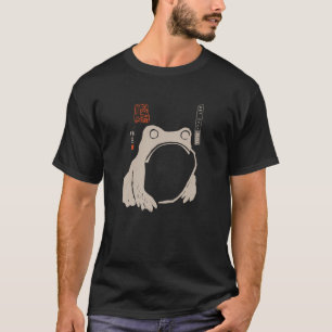 Japanese Frog Art Vintage Sumi-e Ink Painting Zen T-Shirt