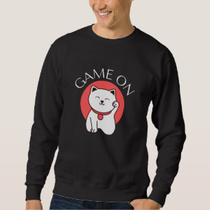 Japanese Game On Cat Charm - Good Gaming Men Sweatshirt