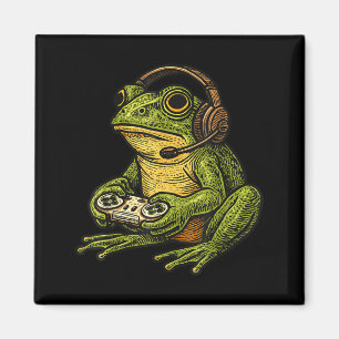 Japanese Gamer Frog Art Men Women Boys Funny Vinta Magnet