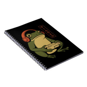 Japanese Gamer Frog Funny Vintage Gaming  Notebook
