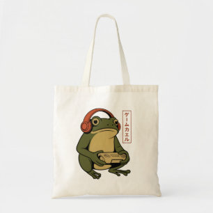 Japanese Gamer Frog Funny Vintage Gaming  Tote Bag
