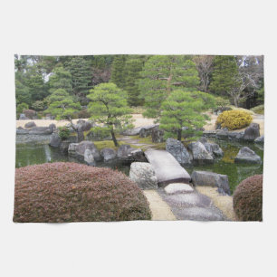 Japanese Garden 日本庭園 Tea Towel