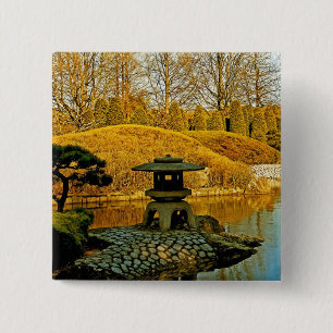 Japanese Garden 15 Cm Square Badge