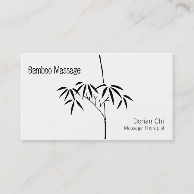 Japanese Garden Bamboo Business Card (Front)
