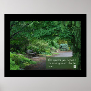 Japanese Garden Bench Poster