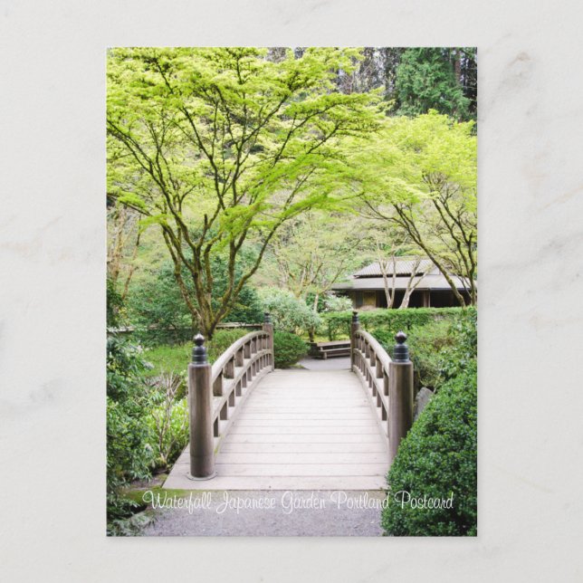 Japanese Garden Bridge Portland Postcard (Front)