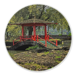 JAPANESE GARDEN CERAMIC KNOB/PULL KNOB