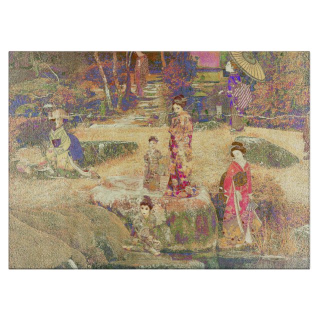 Japanese Garden II / Washed Edition Cutting Board (Front)