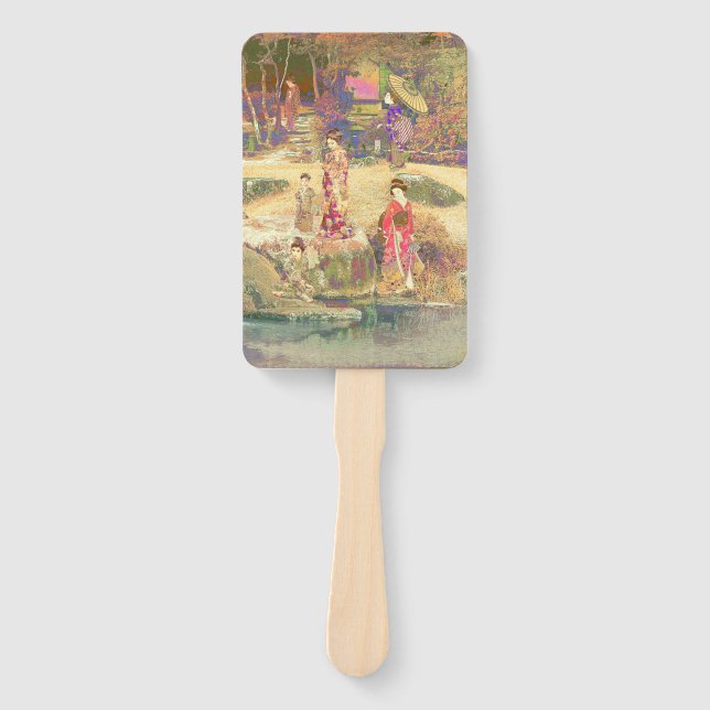 Japanese Garden II / Washed Edition Hand Fan (Front)