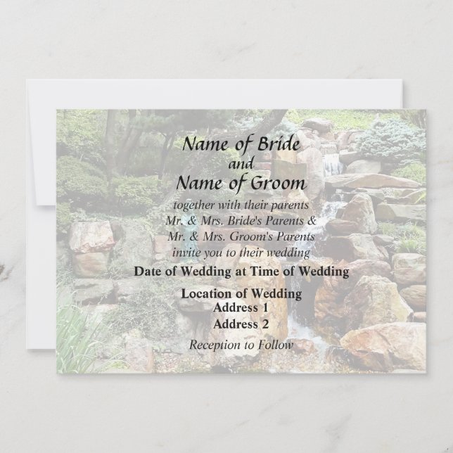  Japanese Garden in Autumn Wedding Supplies Invitation (Front)