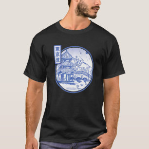 Japanese Garden Line Art Japan Art Temple Japanese T-Shirt