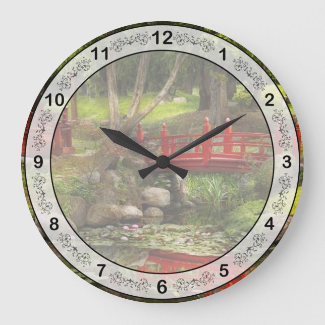 Japanese Garden - Meditation Large Clock (Front)