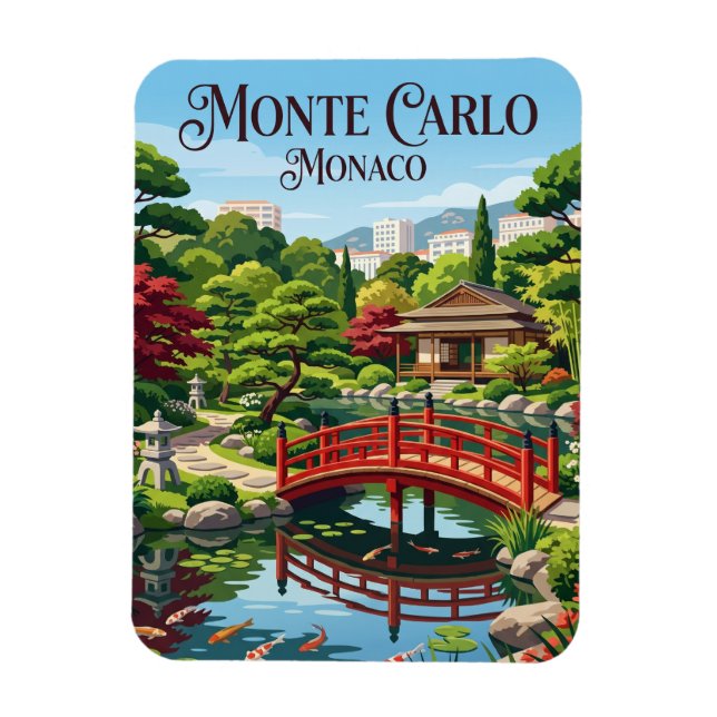 Japanese Garden Monaco Magnet (Vertical)