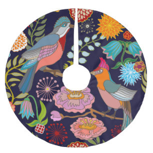 Japanese Garden: Oriental Victorian Seamless Brushed Polyester Tree Skirt