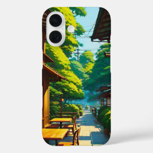 Japanese Garden Outdoor Cafe iPhone 16 Case