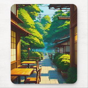 Japanese Garden Outdoor Cafe Mouse Mat