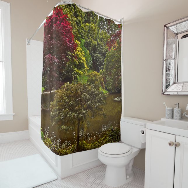 JAPANESE GARDEN SCENE SHOWER CURTAIN (In Situ)